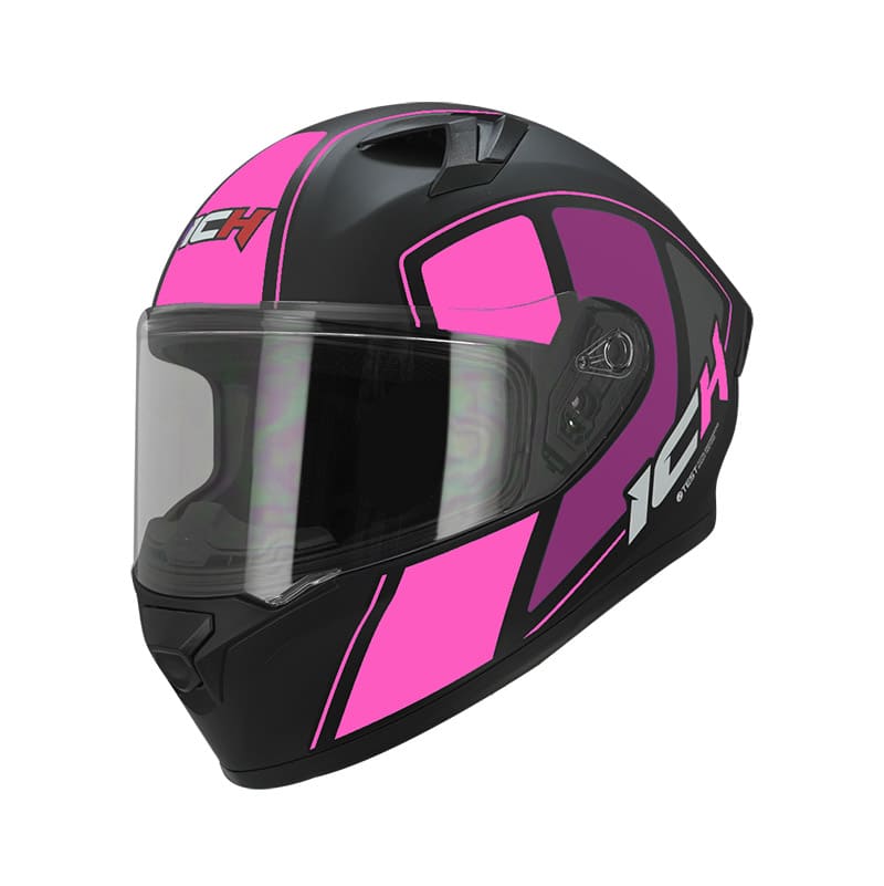 CASCO ICH ICH-503SP DOES MATE NEGRO FUCSIA NEON