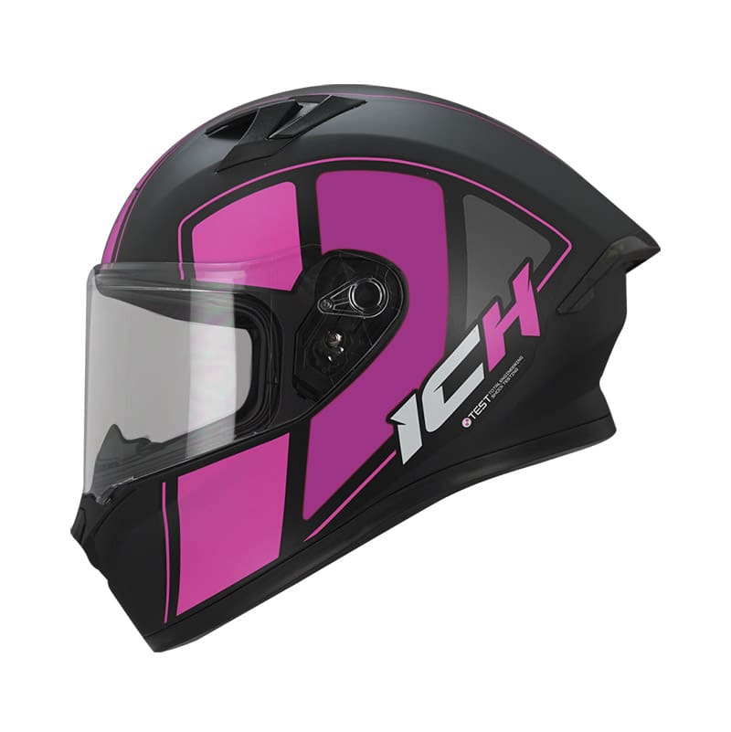 CASCO ICH ICH-503SP DOES MATE NEGRO FUCSIA NEON