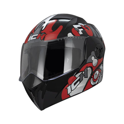 CASCO ICH ICH-3110S FUN NEGRO ROJO