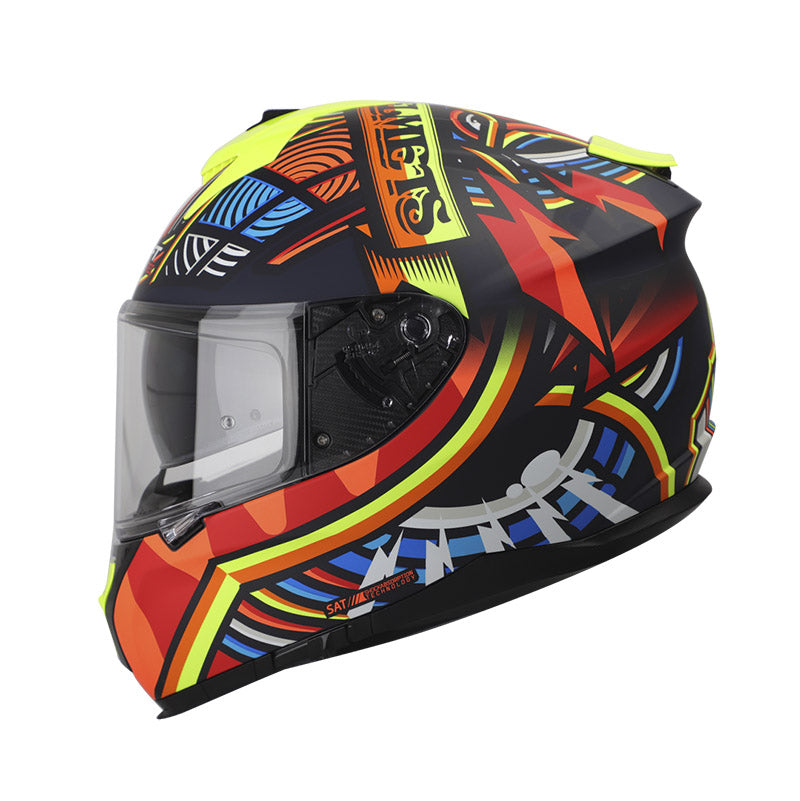 CASCO SHAFT SH-610DV PRO VITRAL VITAL AZUL NAVY NARANJA NEON