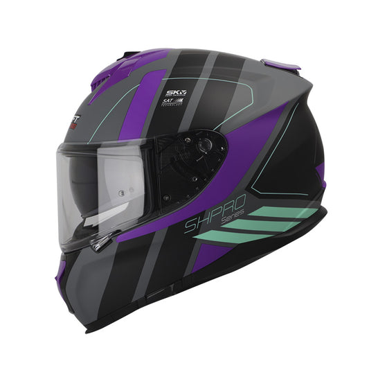 CASCO SHAFT SH-610DV PRO QUASI MATE GRIS MORADO NEON