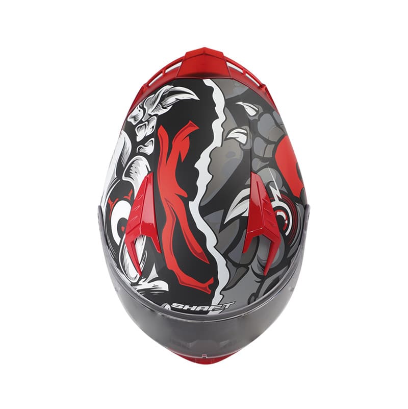 CASCO SHAFT SH-526SP KROK MATE NEGRO ROJO