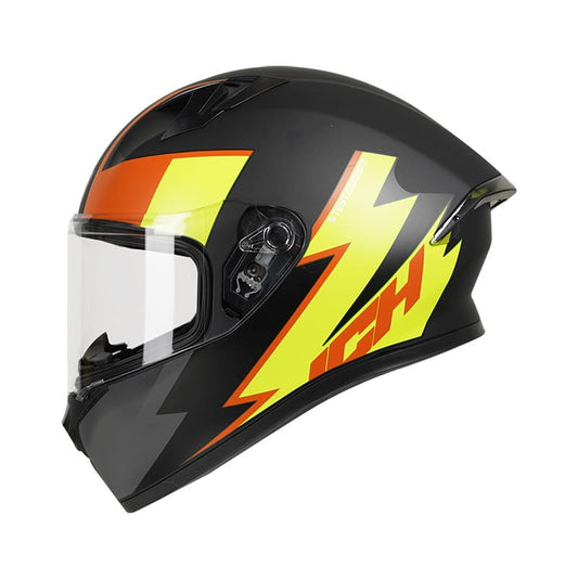 CASCO ICH ICH-503SP RUFY MATE NEGRO NARANJA NEON