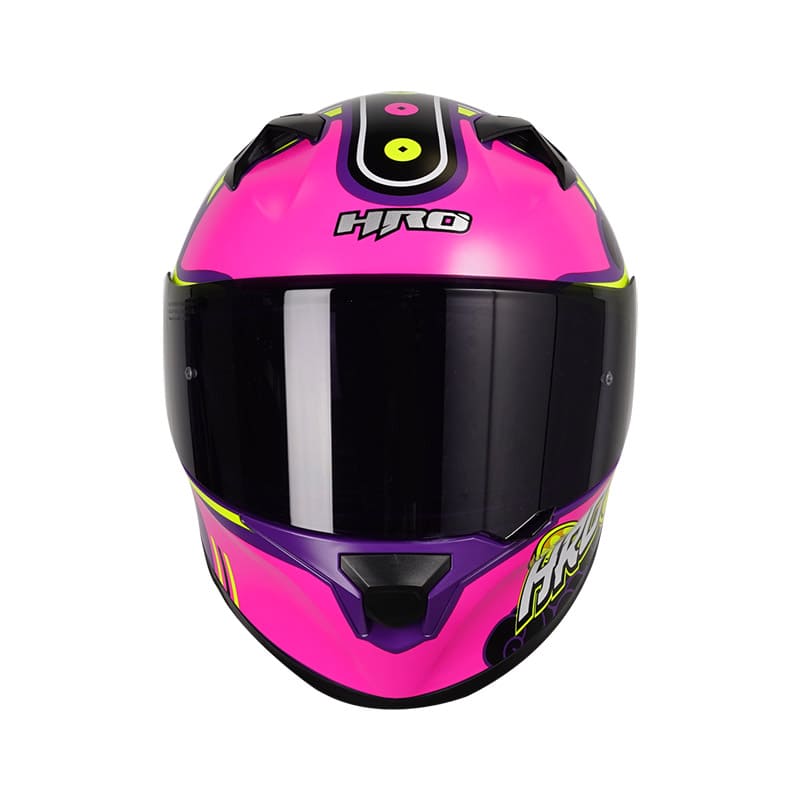 CASCO HRO HRO-523DV HOKU SAI MATE MORADO FUCSIA VISOR HUMO