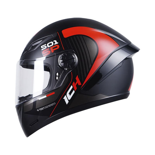 CASCO ICH ICH-501SP BADLY MATE NEGRO ROJO