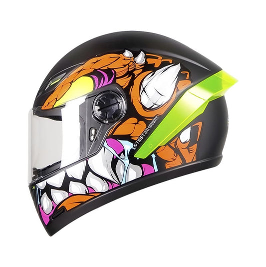 CASCO ICH-501SP FAFNIR MATE NEGRO NARANJA NEON