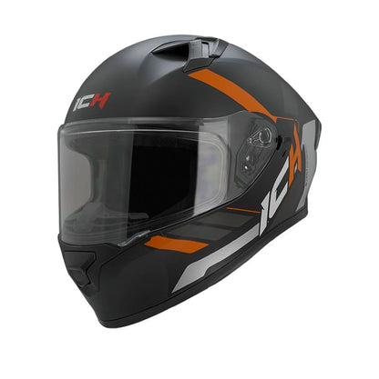 CASCO ICH ICH-503SP GEGGA MATE NEGRO NARANJA NEON