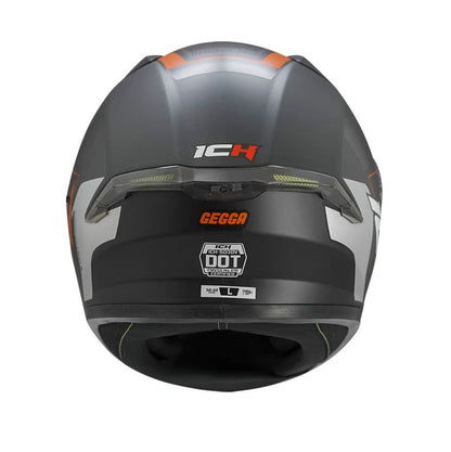 CASCO ICH ICH-503SP GEGGA MATE NEGRO NARANJA NEON