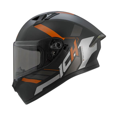 CASCO ICH ICH-503SP GEGGA MATE NEGRO NARANJA NEON