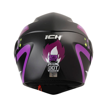 CASCO ICH ICH-3110S CUTTIE KITTY MATE NEGRO MORADO NEON