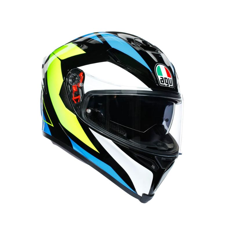 CASCO AGV K5S CORE AZUL AMARILLO NEON