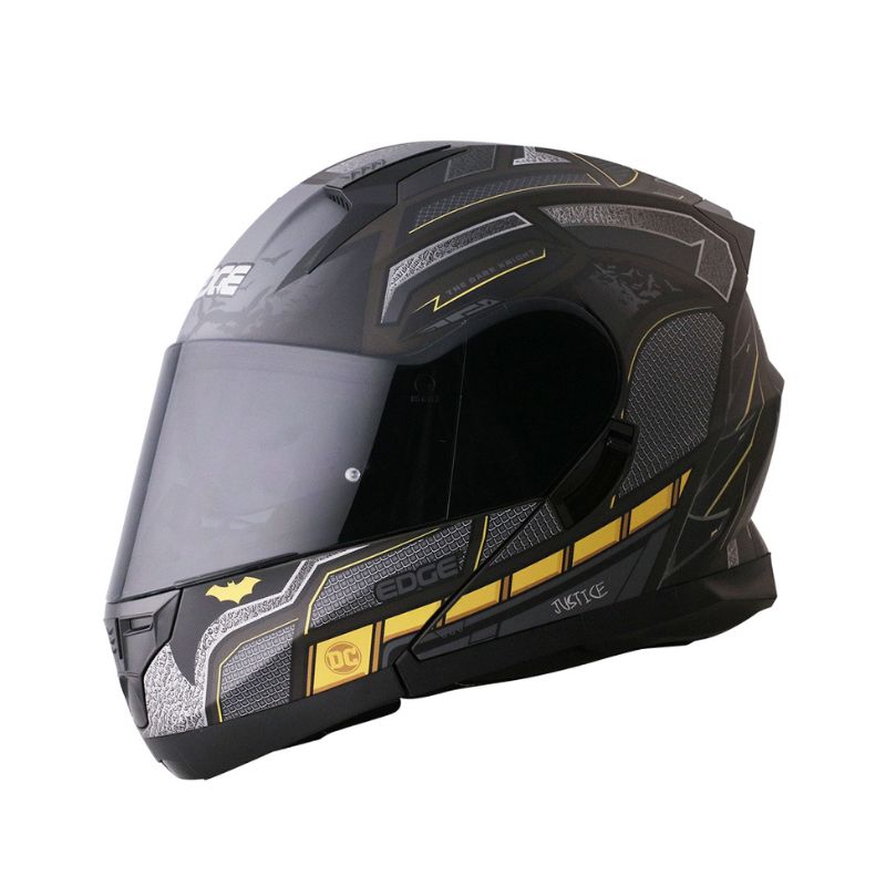 CASCO EDGE CHEKO BATMAN MATE NEGRO