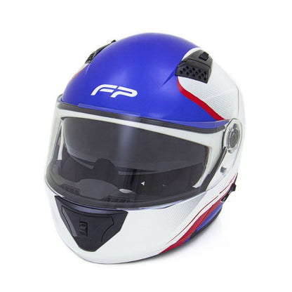 CASCO FIREPARTS AIRWAVE 860D BLANCO AZUL ROJO