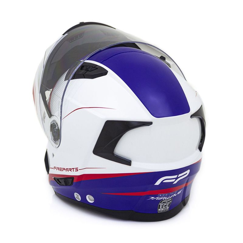 CASCO FIREPARTS AIRWAVE 860D BLANCO AZUL ROJO