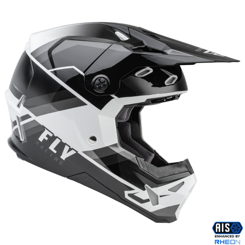 CASCO FLY FORMULA CP RUSH GRIS NEGRO BLANCO