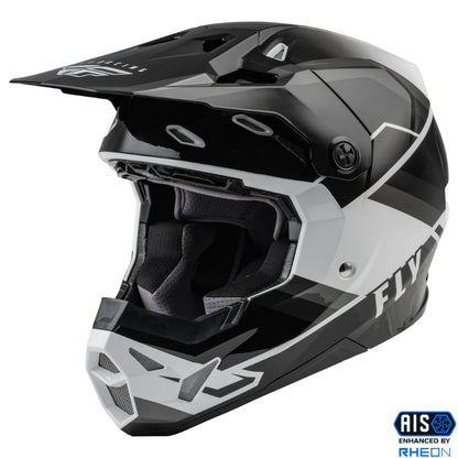 CASCO FLY FORMULA CP RUSH GRIS NEGRO BLANCO