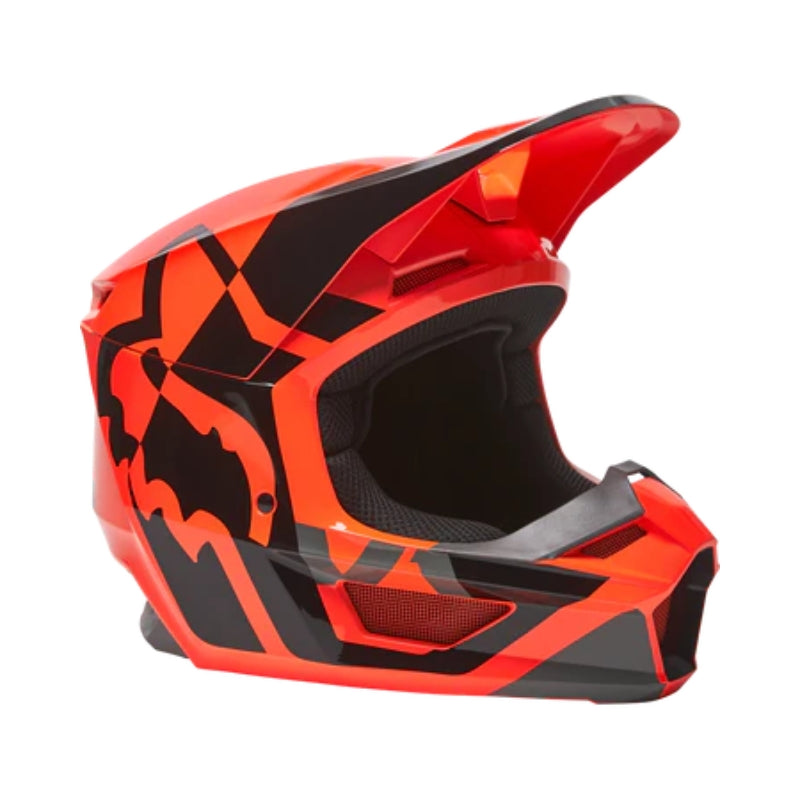 CASCO FOX V1 LUX NARANJA NEGRO