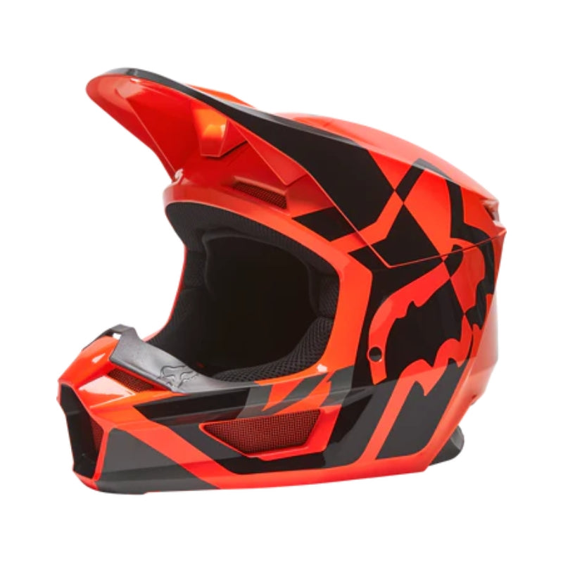 CASCO FOX V1 LUX NARANJA NEGRO