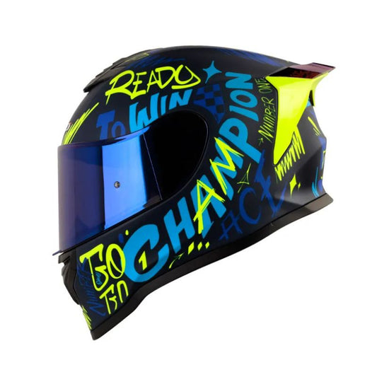 CASCO HRO HRO-506SP CHAMPION MATE AZUL OSCURO AMARILLO