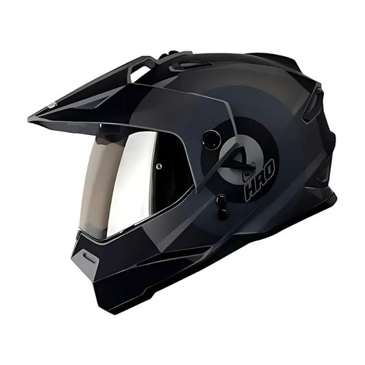 CASCO HRO HRO-MX330DV WRITTER MATE GRIS NEGRO VISOR PLATA