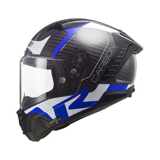 CASCO LS2 FF805 THUNDER RACING1 CARBON AZUL