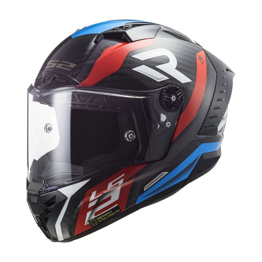 CASCO LS2 FF805 THUNDER SUPRA CARBON ROJO