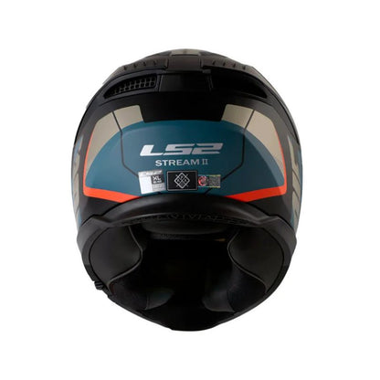 CASCO LS2 FF808 STREAM II ROAD MATE NEGRO AZUL VISOR IRIDIUM