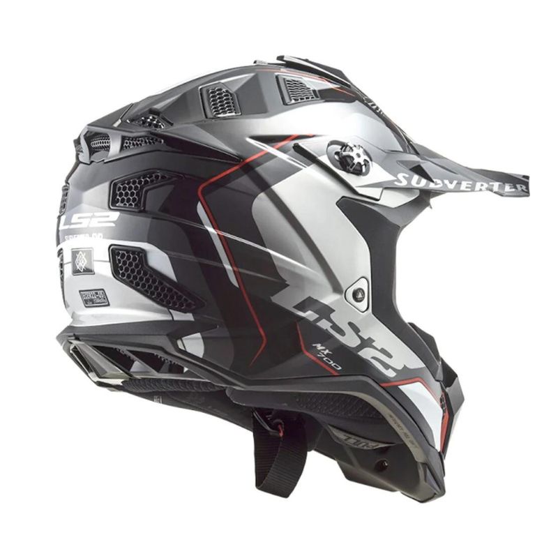 CASCO LS2 MX700 SUBVERTER ARCHED NEGRO GRIS