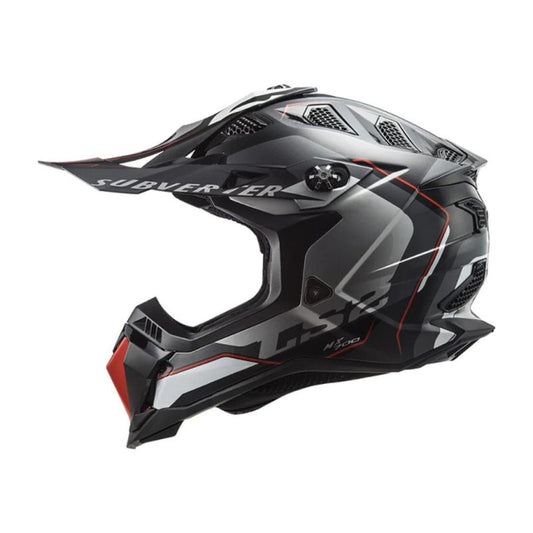 CASCO LS2 MX700 SUBVERTER ARCHED NEGRO GRIS