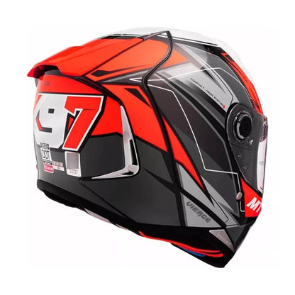 CASCO MT REVENGE 2S XAVI VIERGE ROJO NEON