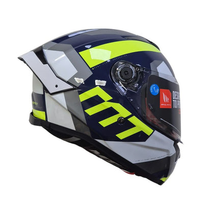 CASCO MT THUNDER 4 SV PROTECT AMARILLO NEON AZUL A3