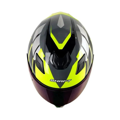 CASCO SHAFT SH-559 GINALE GRIS OSCURO AMARILO NEON IRIDIUM