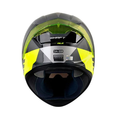 CASCO SHAFT SH-559 GINALE GRIS OSCURO AMARILO NEON IRIDIUM