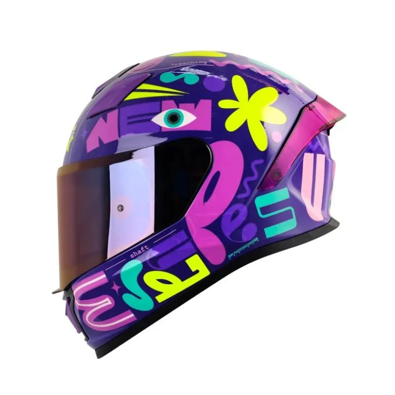 CASCO SHAFT SH-559 U TURN MORADO MORADO VISOR IRIDIUM MORADO