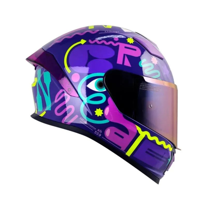 CASCO SHAFT SH-559 U TURN MORADO MORADO VISOR IRIDIUM MORADO