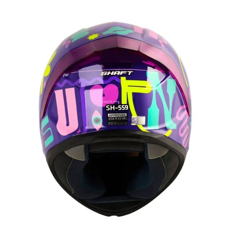 CASCO SHAFT SH-559 U TURN MORADO MORADO VISOR IRIDIUM MORADO