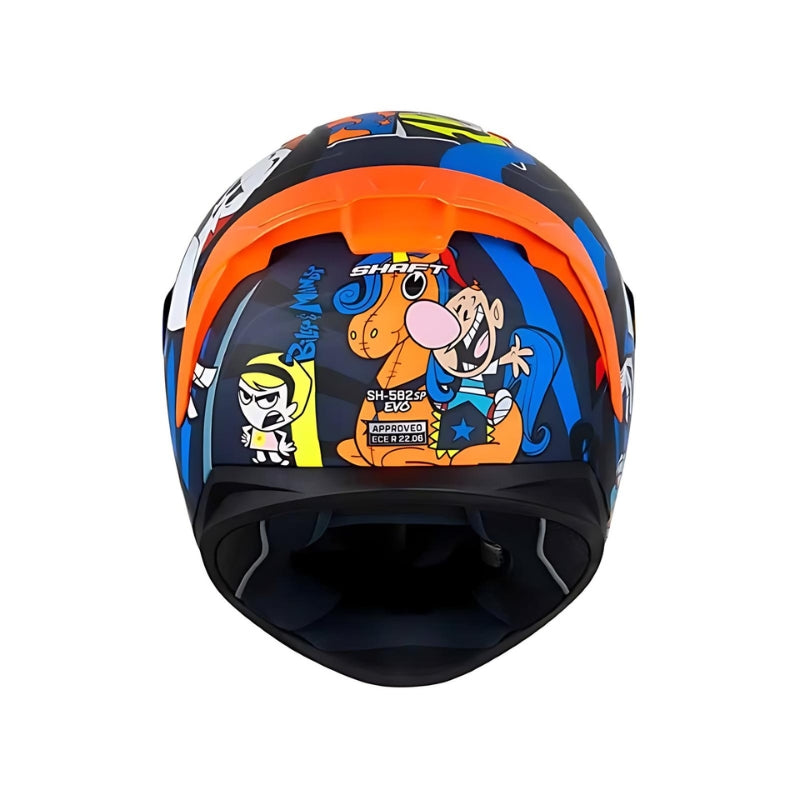 CASCO SHAFT SH-582SP EVO BILLY Y MANDY AZUL VISOR HUMO