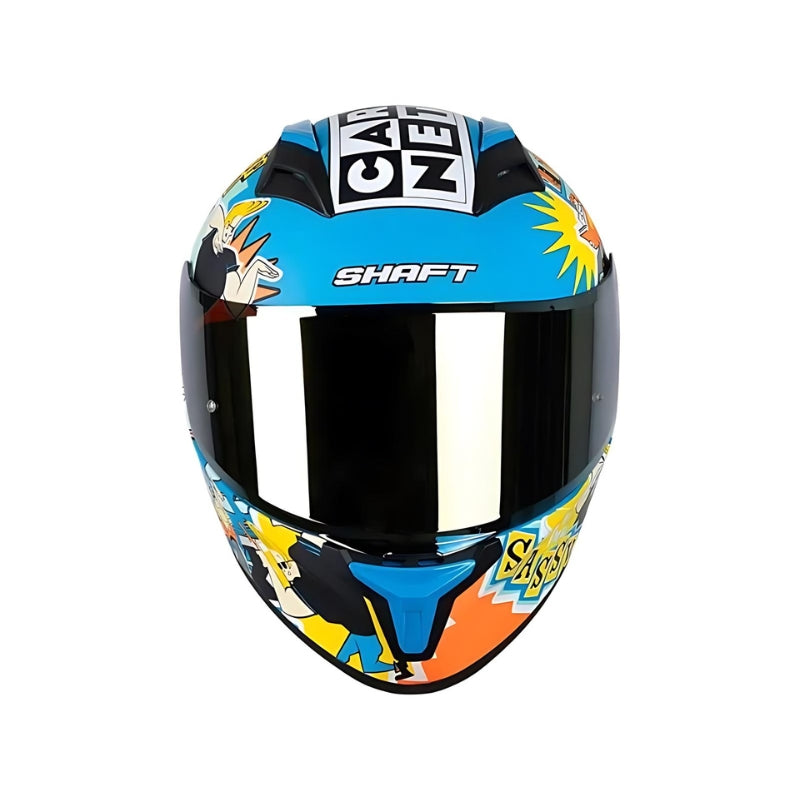 CASCO SHAFT SH-582SP JOHNY BRAVO AZUL VISOR IRIDIUM