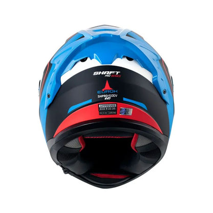 CASCO SHAFT SH-610DV PRO EUROK MATE NEGRO AZUL VISOR IRIDIUM