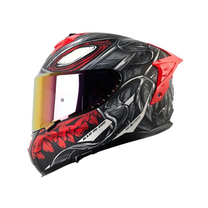 CASCO SHAFT SH-610DV PRO SCORCH MATE GRIS ROJO VISOR IRIDIUM