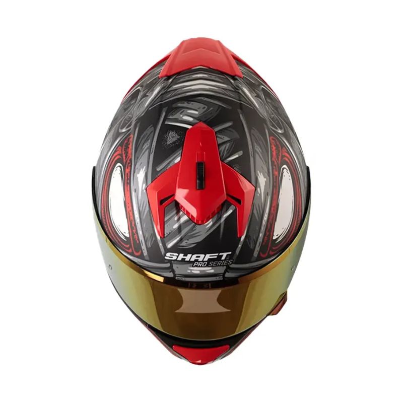 CASCO SHAFT SH-610DV PRO SCORCH MATE GRIS ROJO VISOR IRIDIUM