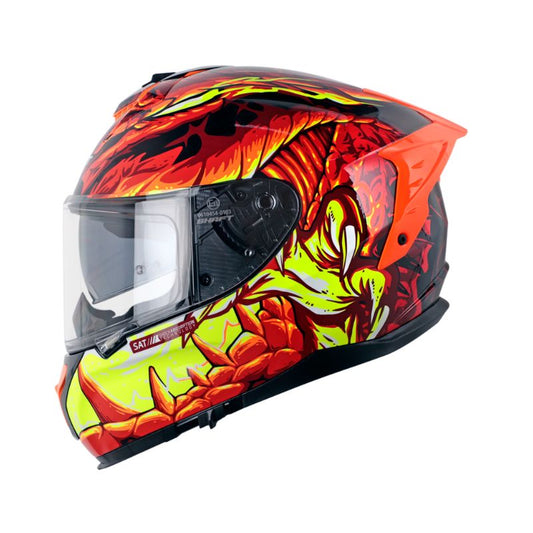 CASCO SHAFT SH-610EVO FIREPIT NEGRO NARANJA NEON