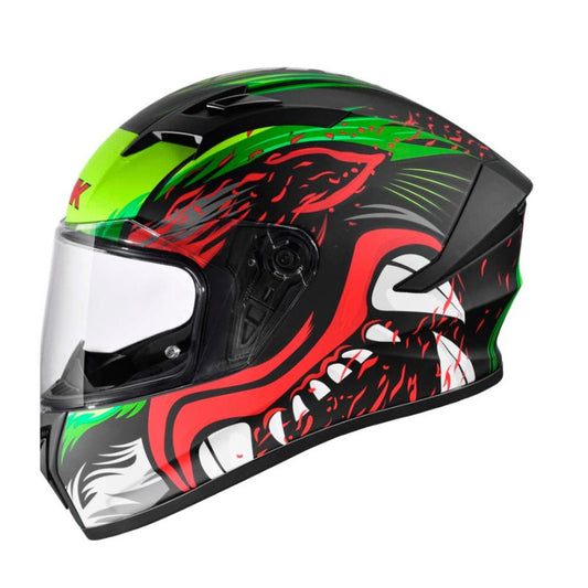 CASCO SMK STELLAR ANIMAL MATE VERDE BLANCO