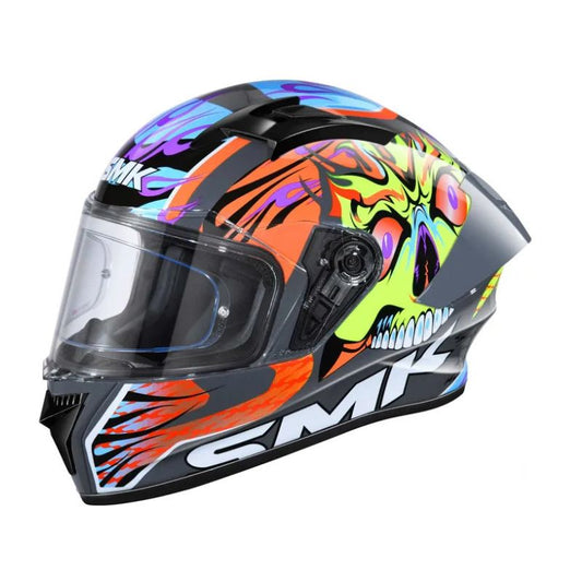 CASCO SMK STELLAR SKULL NARANJA