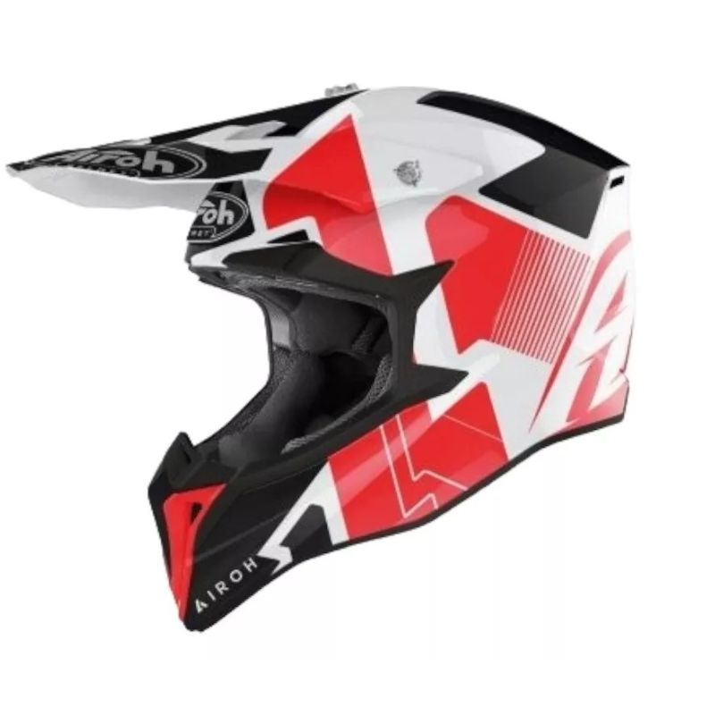 CASCO AIROH WRAAP RAZE ROJO BLANCO