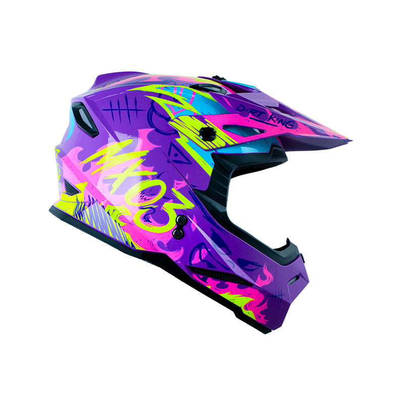 CASCO HRO HRO-MX03 FIRE GRUNGE MORADO FUCSIA