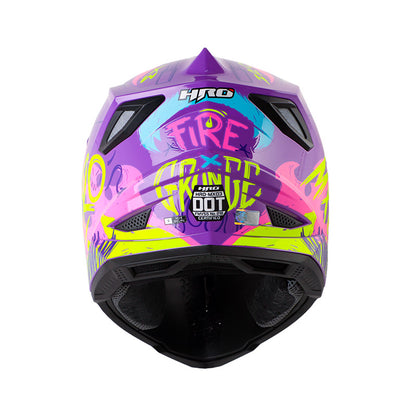 CASCO HRO HRO-MX03 FIRE GRUNGE MORADO FUCSIA