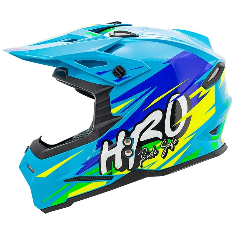 CASCO HRO HRO-MX03 RATE AZUL AMARILLO NEON