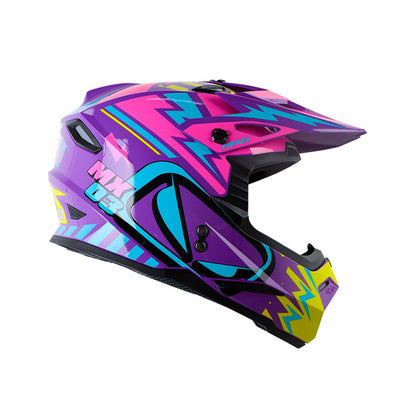 CASCO HRO HRO-MX03 SCRIBBLE MORADO FUCSIA