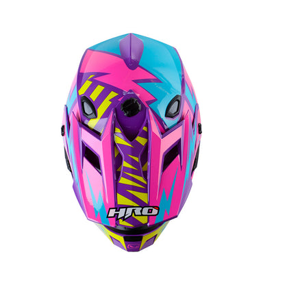 CASCO HRO HRO-MX03 SCRIBBLE MORADO FUCSIA